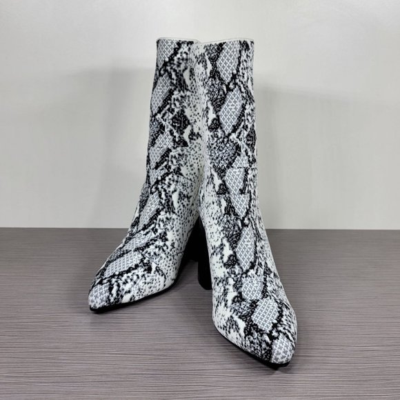 Steve Madden Trent Knit Bootie Snake Print Textile - Picture 4 of 10
